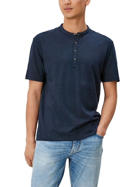 S.Oliver Herren T-Shirt Kurzarm Marineblau