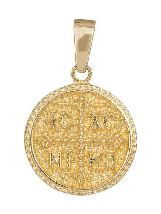 Pendant Kids Talisman Double Sided Constantine from Gold 14K