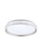 Viokef Renata Deckenleuchte 39cm Silber mit Integrierter LED und Kristalle
