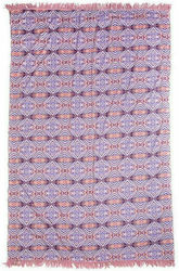 Bluepoint Beach Towel Cotton Purple with Fringes 180x100cm.