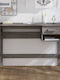 vidaXL Schreibtisch Hamar aus Massivholz Hellgrau 110x40x75cm
