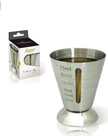 Vin Bouquet Single Bar Spirit Measure 15/75ml Inox