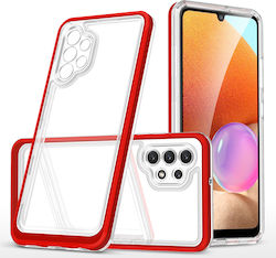 Hurtel Clear 3in1 Back Cover Silicon 1.1mm Roșu...