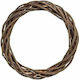 JK Home Decoration Wooden Decorative Wreath for DIY Crafts Brown 40x8cm