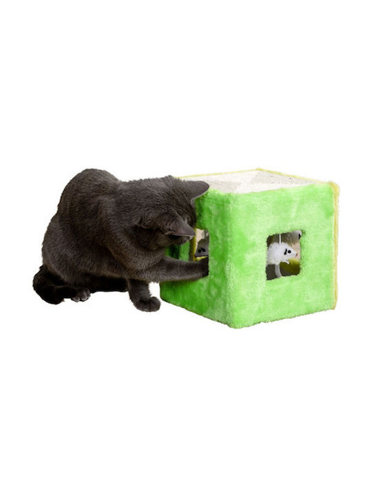 Kerbl Cat Toy Mouse Sisal Cube Green/Yellow