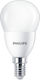 Philips CorePro Λάμπα LED 7W για Ντουί E14 και Σχήμα P48 Θερμό Λευκό 806lm