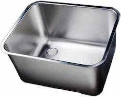 Trough square sticky mat inox 50x60x30