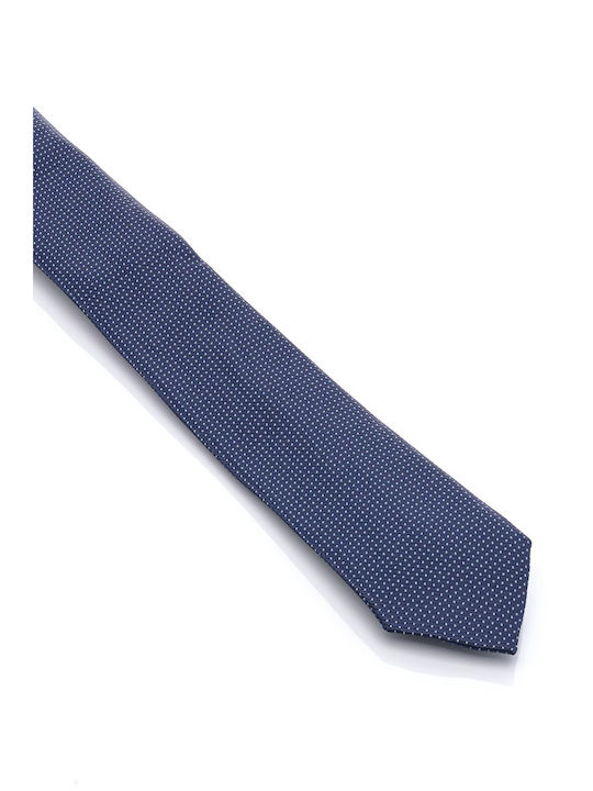 Mcan Ανδρική Γραβάτα Συνθετική με Σχέδια σε Navy Μπλε Χρώμα