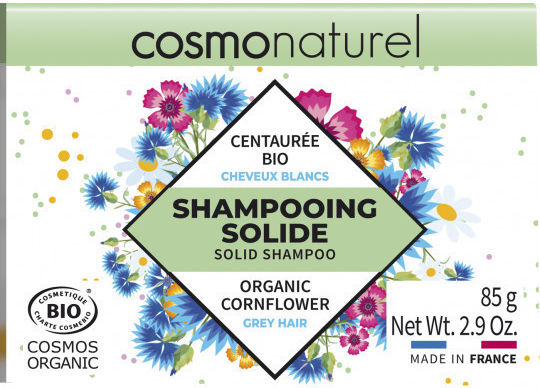 Cosmo Naturel Solid Organic Cornflower Shampoo for All Hair Types 85g