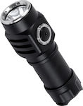 GloboStar Rechargeable Flashlight LED Waterproof IP54 with Maximum Brightness 500lm