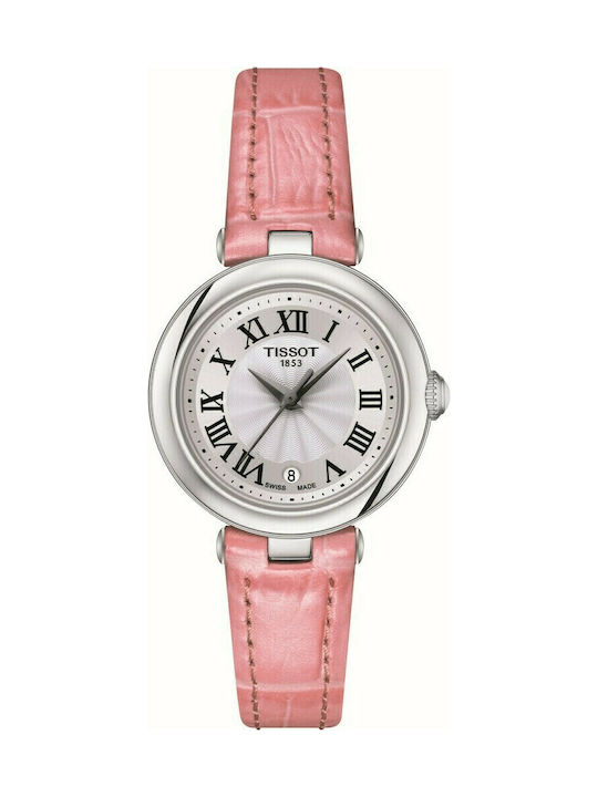 Tissot Bellissima Дамски Часовник с Розов Кожена Каишка