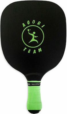 "το αγόρι" Classic Beach Racket Black with Straight Handle Green