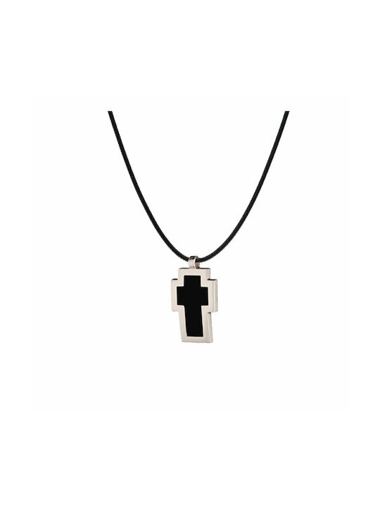 Very Gavello Black Men's White Gold Cross 9K with Chain Tattoo VPTA X VPTA-X-W1