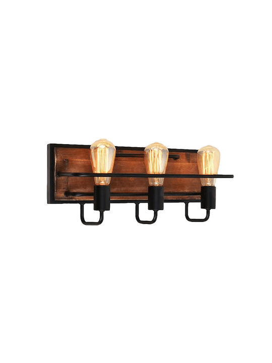 Elmark Silvia Vintage Lamp Wall with Socket E27 Brown 51x200cm
