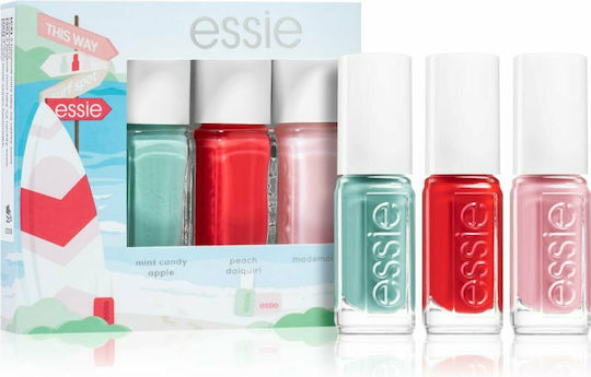 Essie Mini Kit Luciu Set Oja Mint Candy Apple Peach Daiquiri & Mademoiselle 15ml