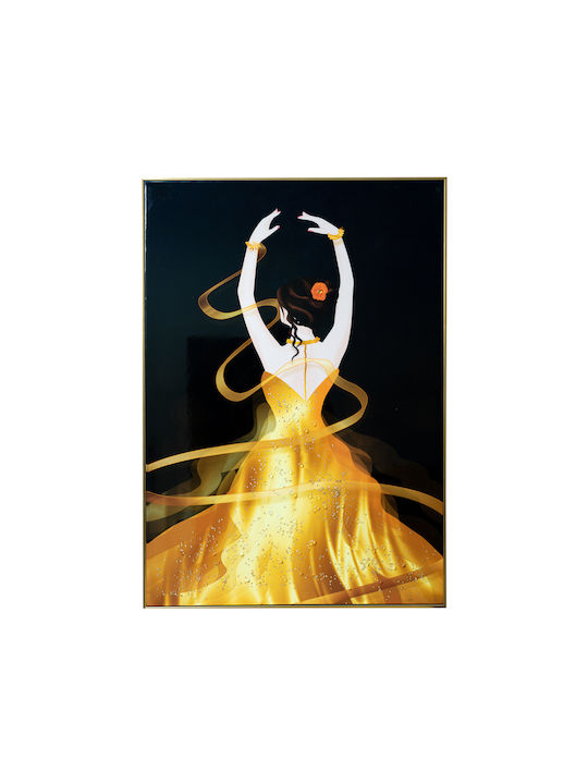 Zen Collection Tänzerin mit goldenem Kleid Gemä...