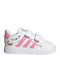 Adidas Παιδικά Sneakers Grand Court με Σκρατς Cloud White / Bliss Pink / Grey Two