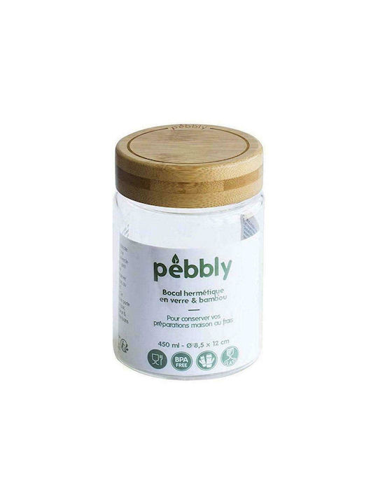 Pebbly Set 1buc Borcane Utilizare Generală cu capac Sticlă 450ml