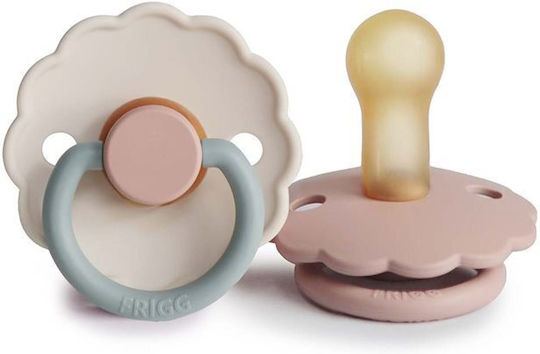 Frigg Πιπίλες Καουτσούκ για 6-18 μηνών Daisy Blush Cotton Candy 2τμχ