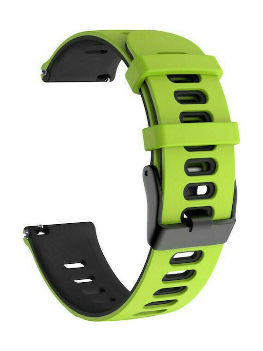 Dual-color λουράκι σιλικόνης για το Realme Watch S -Lime/Black