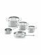 Fissler Original-Profi Σετ Μαγειρικά Σκεύη από Ανοξείδωτο Ατσάλι Ασημί 8τμχ