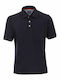 REDMOND Men's blue navy short-sleeved pique polo shirt