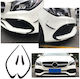 Carner Spoiler Car Sideways Front Bumper Spoilers 2pcs Compatible with Mercedes-Benz CLA Class W117 2016-2019 Facelift AMG Black Glossy