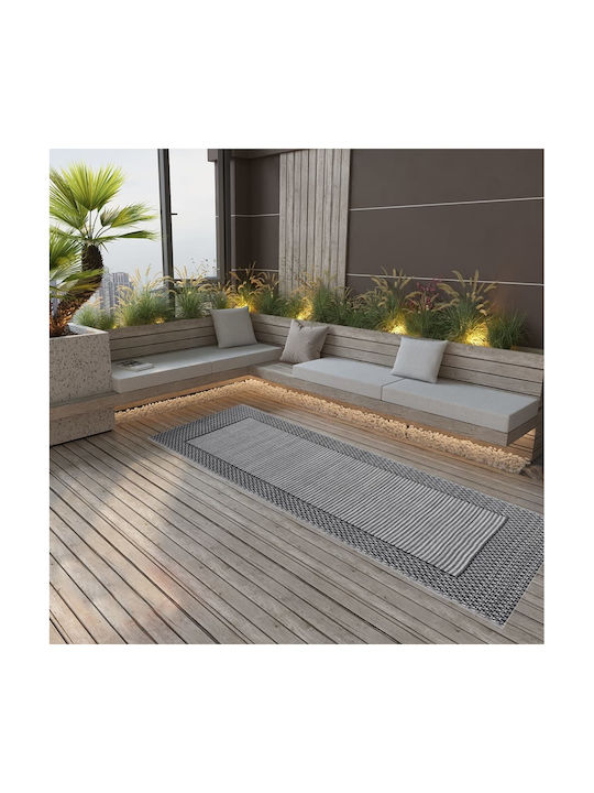 vidaXL Rug Outdoor Rectangular Black