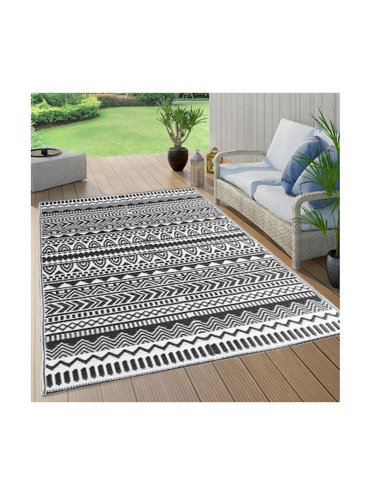 vidaXL Χαλί Εξωτερικού Χώρου Ορθογώνιο Μαύρο 120x180cm