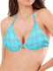 Guess Triangle Bikini Top Blue