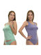 2 Piece Bamboo T-shirts Purple-Mint 2210702