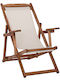 Deckchairs Wooden With Arms Walnut 62.5x97x105cm