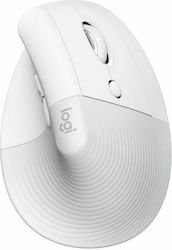 Logitech Lift for Business Ασύρματο Εργονομικό Bluetooth Vertical Ποντίκι Off-white