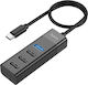 Hoco HB25 Hub 4 Θυρών USB 3.0 με σύνδεση USB-C