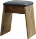 Stool For Living Room Wooden Jostein Black 40x31x45cm