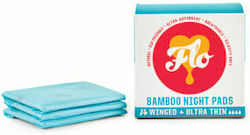 Here We Flo Bamboo Night Pads 4 Σταγόνες Μέγεθος 4 14τμχ