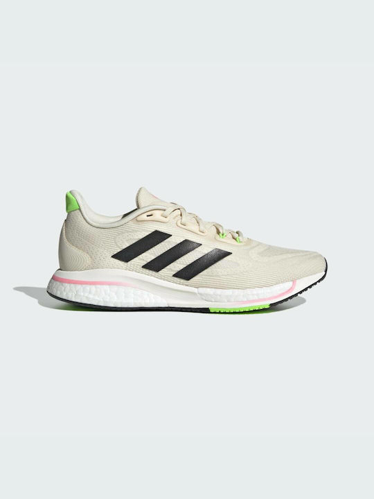 Adidas Supernova+ Γυναικεία Αθλητικά Παπούτσια Running Ecru Tint / Carbon / Beam Pink