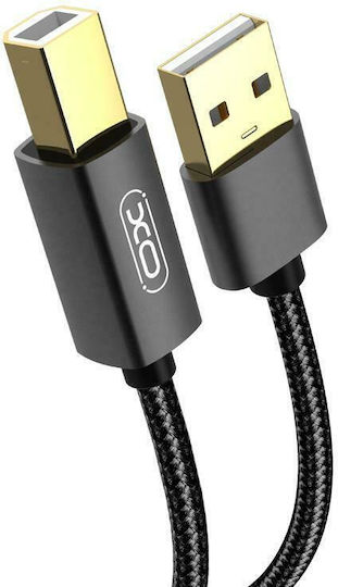 XO GB010A USB 2.0 Cable USB-A male - USB-B male Μαύρο 1.5m (16.009.0010)