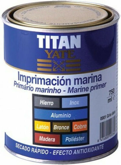 Titanlux Imprimacion Marina Αστάρι Σκάφους Αστάρι Πολλαπλών Εφαρμογών 0.75lt Γκρι