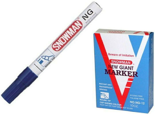 Snowman Marker Permanent 4mm Albastru