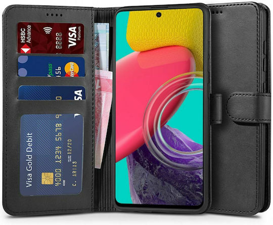 Tech-Protect Brieftasche Synthetisches Leder Schwarz (Galaxy M53 5G)