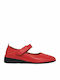 Leder Damen Ballerinas Rote