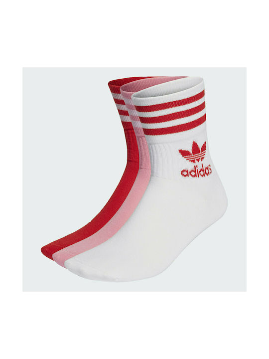 Adidas Mid Cut Αθλητικές Κάλτσες Πολύχρωμες 3 Ζεύγη