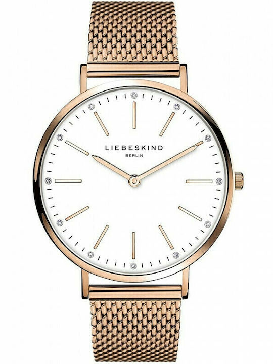 Liebeskind Berlin Women's Watch with Pink Metal Bracelet