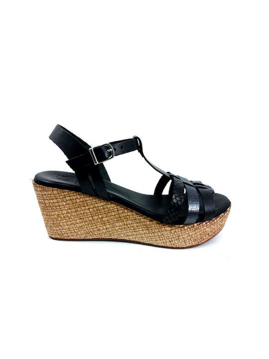 ANATOMIC LEATHER PLATFORMS BLACK - Black