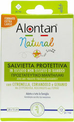 Alontan Εντομοαπωθητικά Προστατευτικά Μαντηλάκια με Σιτρονέλλα, Κόλιανδρο & Γεράνι 28x13cm Κατάλληλα για Παιδιά 12τμχ