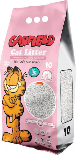 Garfield Bentonite Clumping Litter Bentonite Cat Litter Fine-Grained with Scent Baby Powder 10lt