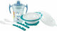 Nuk Feeding Set made of Plastic Light Blue 4pcs for 6+ months