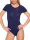 Short Sleeve Bodysuit Navy Blue