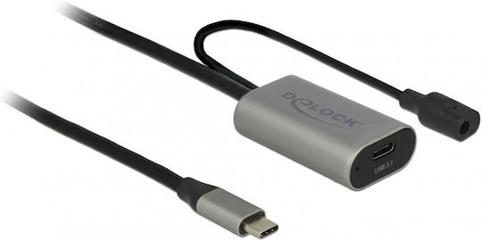 DeLock USB 3.1 Cable USB-C Male - USB-C Female Black 5m 85392